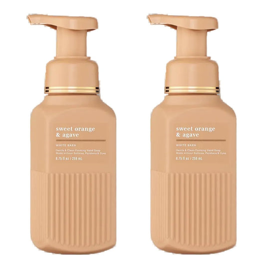 Bath & Body Works Gentle & Clean Foaming Hand Soap, Sweet Orange & Agave Citrus Scent, Non-Drying, Sulfate-Free & Paraben-Free, 8.75 fl oz (2-Pack)