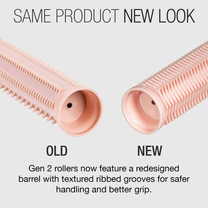 CALISTA Ion Hot Rollers for Long Hair - Pink Sands, 12 Rollers with Clips, Heats to 230°F, Dual Voltage Avelisse