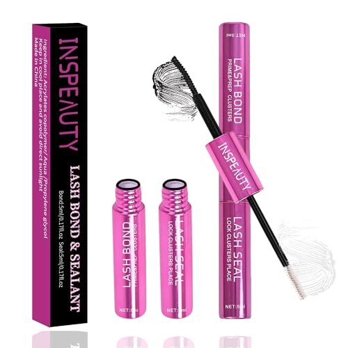 INSPEAUTY Lash Cluster Glue: Waterproof 2-in-1 Bond & Seal for Eyelash Clusters – 5ml+5ml, Strong Hold Up to 72 Hours - görsel 2