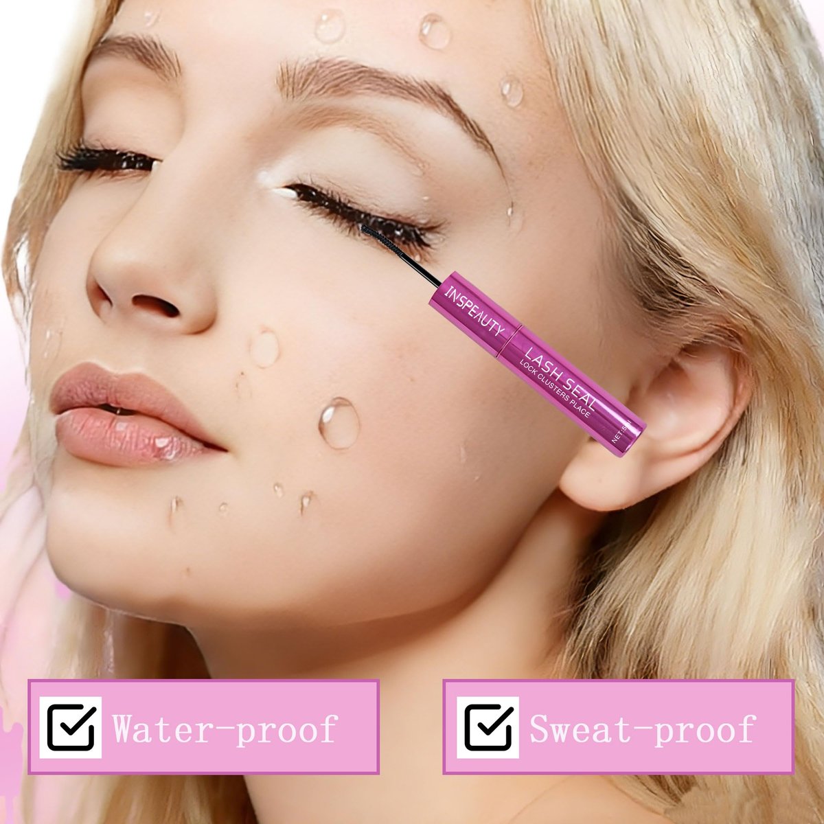 INSPEAUTY Lash Cluster Glue: Waterproof 2-in-1 Bond & Seal for Eyelash Clusters – 5ml+5ml, Strong Hold Up to 72 Hours - görsel 7