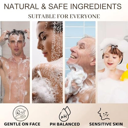 Persimmon Soap Bar 4 Pack – Natural Odor Control Soap for Body Odor, Underarms, Intimate Areas & Feet | All Skin Types Avelisse