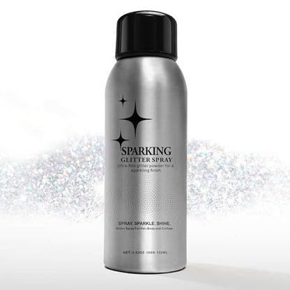 Mifeloy Silvery Hair and Body Glitter Spray - Long-Lasting Shimmer for Festivals, Concerts, and Proms - Quick-Drying Glitter Hairspray for Men and Women (100ml)