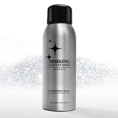 Mifeloy Silvery Hair and Body Glitter Spray - Long-Lasting Shimmer for Festivals, Concerts, and Proms - Quick-Drying Glitter Hairspray for Men and Women (100ml)