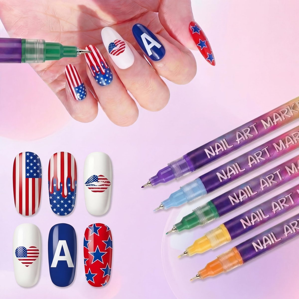 SKUPHI 12 Color Nail Art Pens – 0.5 mm Precision Nail Polish Pens Set for DIY Manicure, Waterproof & Quick-Drying Avelisse