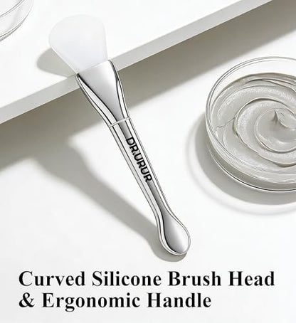 DR.URUR Silicone Mask Brush Applicator for Face - Even Coverage Tool, Durable Beauty Spatula, Easy to Clean Korean Skincare Accessory (White)