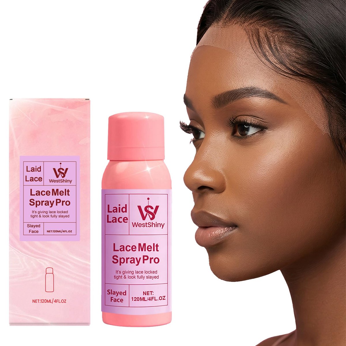 WestShiny Lace Melting Spray - Extra Hold Wig Adhesive for Lace Closures & Wigs, 4 fl oz - görsel 1