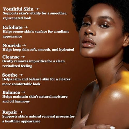 Kalani Glow African Black Soap – Raw African Black Soap Bar for Hydrating Dry Skin, Supports Even Skin Tone for Face & Body Wash, 3.53 oz Avelisse