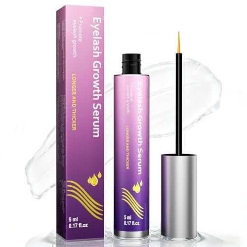 Lash Growth Serum - Gentle Daily Nourishing Treatment for Longer Thicker Fuller Lashes - Vegan Cruelty-Free Sensitive Eyes Safe (5ml) Avelisse