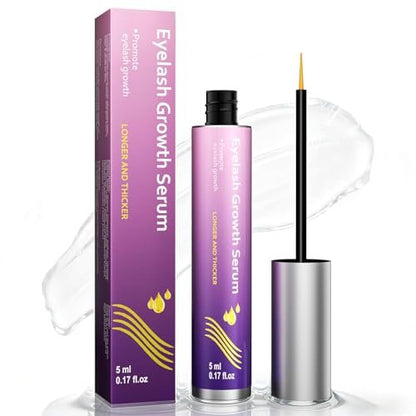 Lash Growth Serum - Gentle Daily Nourishing Treatment for Longer Thicker Fuller Lashes - Vegan Cruelty-Free Sensitive Eyes Safe (5ml) Avelisse