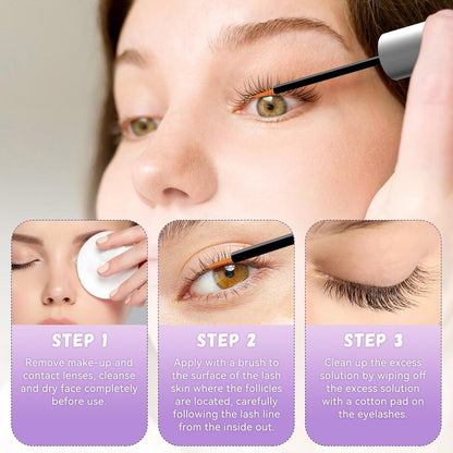 Lash Growth Serum - Gentle Daily Nourishing Treatment for Longer Thicker Fuller Lashes - Vegan Cruelty-Free Sensitive Eyes Safe (5ml) Avelisse