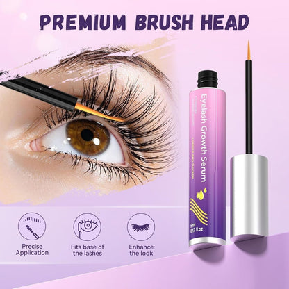 Lash Growth Serum - Gentle Daily Nourishing Treatment for Longer Thicker Fuller Lashes - Vegan Cruelty-Free Sensitive Eyes Safe (5ml) Avelisse