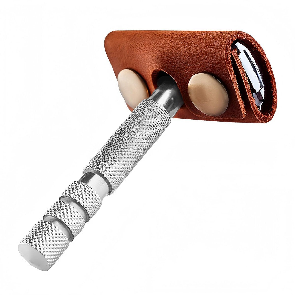 SIFFOI Genuine Cowhide Leather Case for Manual Safety Razor – Double Edge & Butterfly Razor Head Protective Cover – Travel Portable Shaving Razor Accessories - görsel 11