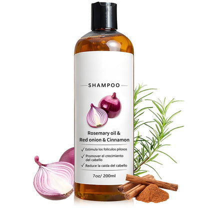 Onion Shampoo for Men with Rosemary Oil, Red Onion & Cinnamon Extract - Strengthen Hair Roots, Promote Hair Growth, Prevent Hair Loss, 70 Fl Oz Avelisse