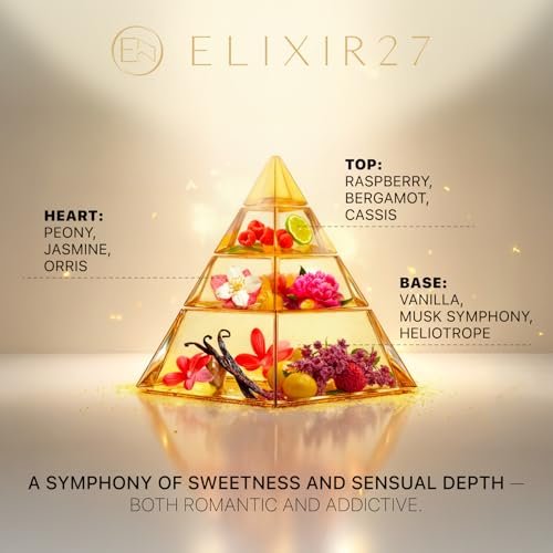 ELIXIR27 Pheromones Perfume Oil for Women – Luxury Feminine Fragrance Oil, Long-Lasting Scent with Raspberry, Jasmine & Vanilla Notes (0.7 Fl Oz) Avelisse