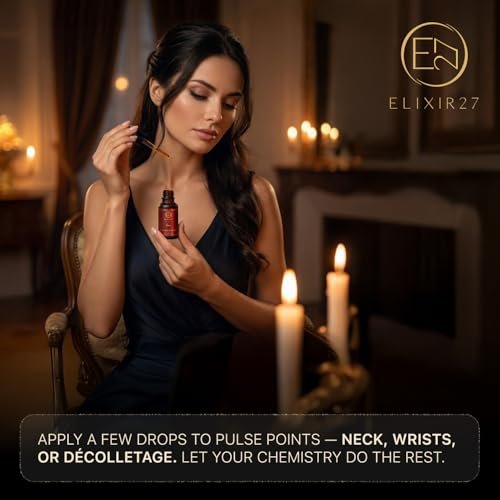 ELIXIR27 Pheromones Perfume Oil for Women – Luxury Feminine Fragrance Oil, Long-Lasting Scent with Raspberry, Jasmine & Vanilla Notes (0.7 Fl Oz) Avelisse