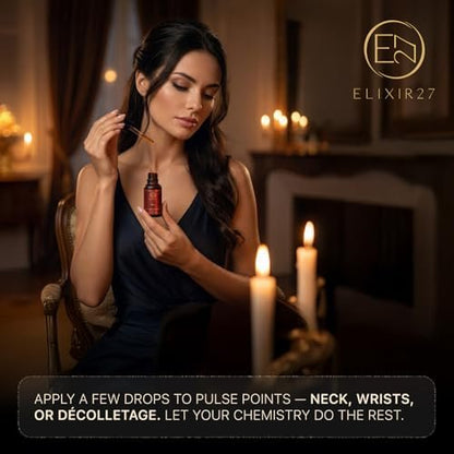ELIXIR27 Pheromones Perfume Oil for Women – Luxury Feminine Fragrance Oil, Long-Lasting Scent with Raspberry, Jasmine & Vanilla Notes (0.7 Fl Oz) Avelisse