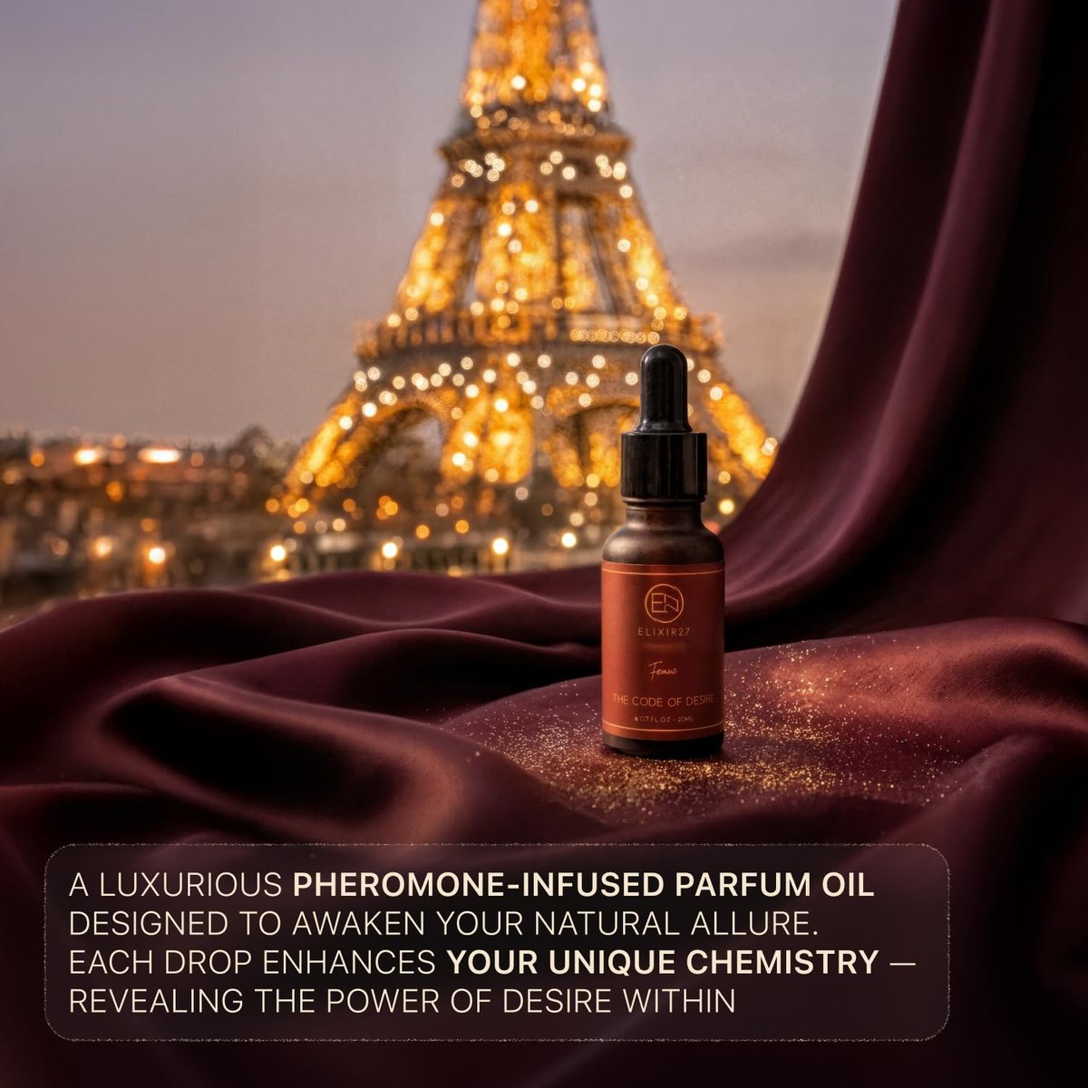 ELIXIR27 Pheromones Perfume Oil for Women – Luxury Feminine Fragrance Oil, Long-Lasting Scent with Raspberry, Jasmine & Vanilla Notes (0.7 Fl Oz) Avelisse