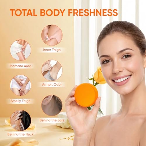 MALVAY 2-Pack Persimmon Soap for Old People Smell - Japanese Persimmon & Green Tea Extract - Natural Deodorant Soap for Men & Women, Gentle on All Skin Types Avelisse