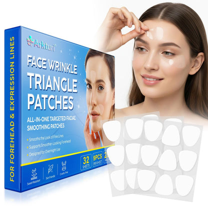 XCTTDXEH Triangle Wrinkle Patches for Eyes, Mouth, Forehead – 288 Hypoallergenic Anti-Wrinkle Pads for Elevens & Crow's Feet Avelisse