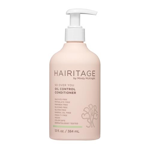 Hairitage Oil Control Clarifying Hair & Scalp Conditioner - Removes Buildup, Moisturizing, Lightweight, with Aloe Vera, Probiotics, Papaya, Sulfate Free & Color Safe, Vegan - 13 Fl Oz - görsel 2
