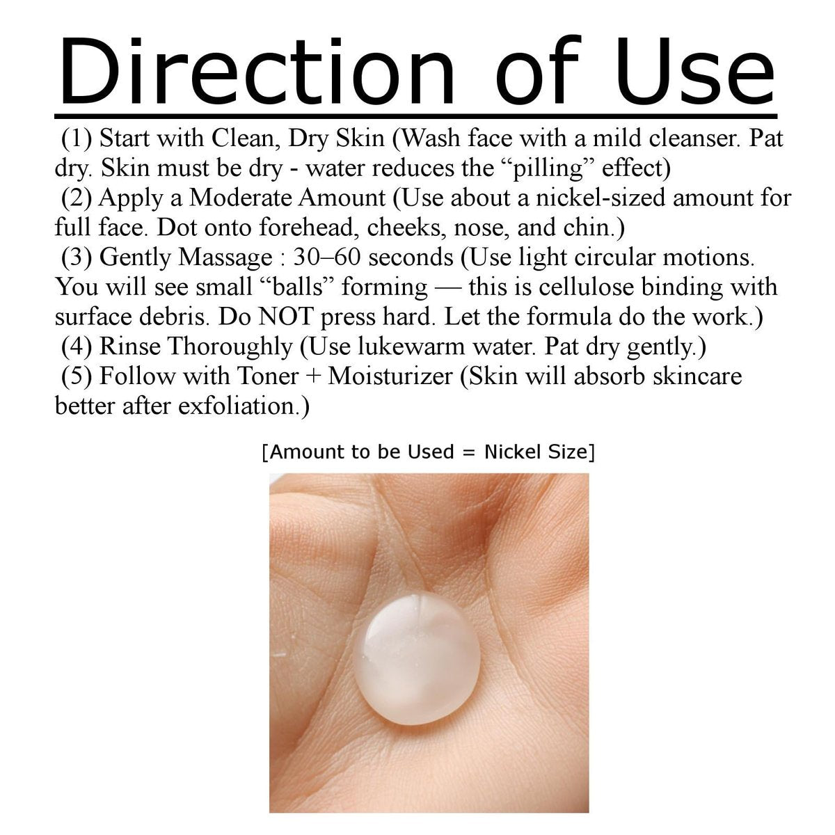 Exfoliating Peeling Gel Cellulose Face Scrub – Visible Peeling Effect, Blackhead & Pore Cleansing, Non-Abrasive Korean Skincare, Sensitive Skin Safe (4 Fl Oz) - görsel 10