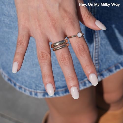 Heyhae Semi Cured Gel Nail Strips - No LED Lamp Needed - Pink Valentine's Design - Easy Apply & Remove, Salon Quality - Includes 28 Strips, Prep Pads, Nail File & Wooden Stick - Hey, Love Blossom Avelisse