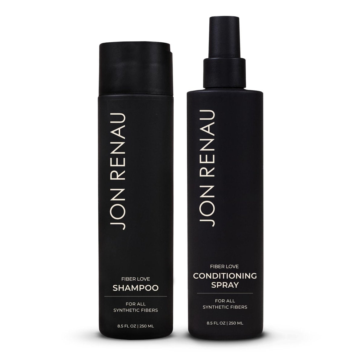 Jon Renau Fiber Love Wig Care Bundle - Sulfate & Paraben Free Synthetic Wig Shampoo and Leave-In Conditioning Spray (10.25 oz, Pack of 2) Avelisse