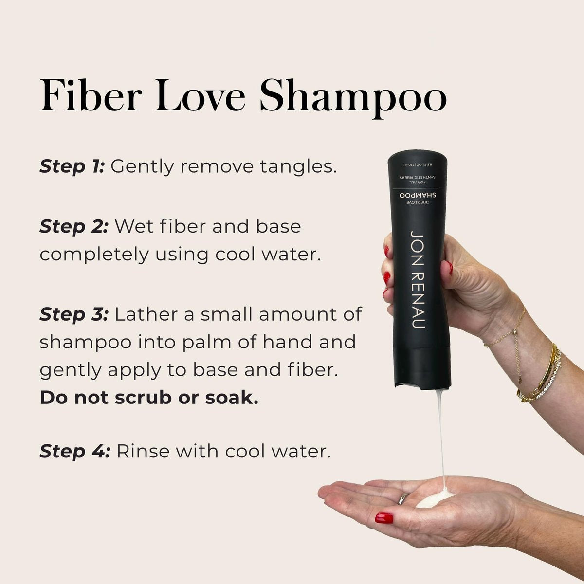 Jon Renau Fiber Love Wig Care Bundle - Sulfate & Paraben Free Synthetic Wig Shampoo and Leave-In Conditioning Spray (10.25 oz, Pack of 2) Avelisse