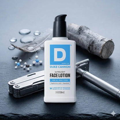 Duke Cannon Men's Face Lotion – Ultralight 3 oz Moisturizer for Daily Hydration & Healthy Skin Avelisse