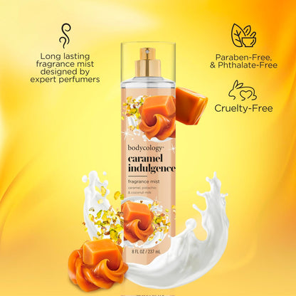 Bodycology Long-Lasting Fragrance Body Mist, Caramel Indulgence, 8 fl oz