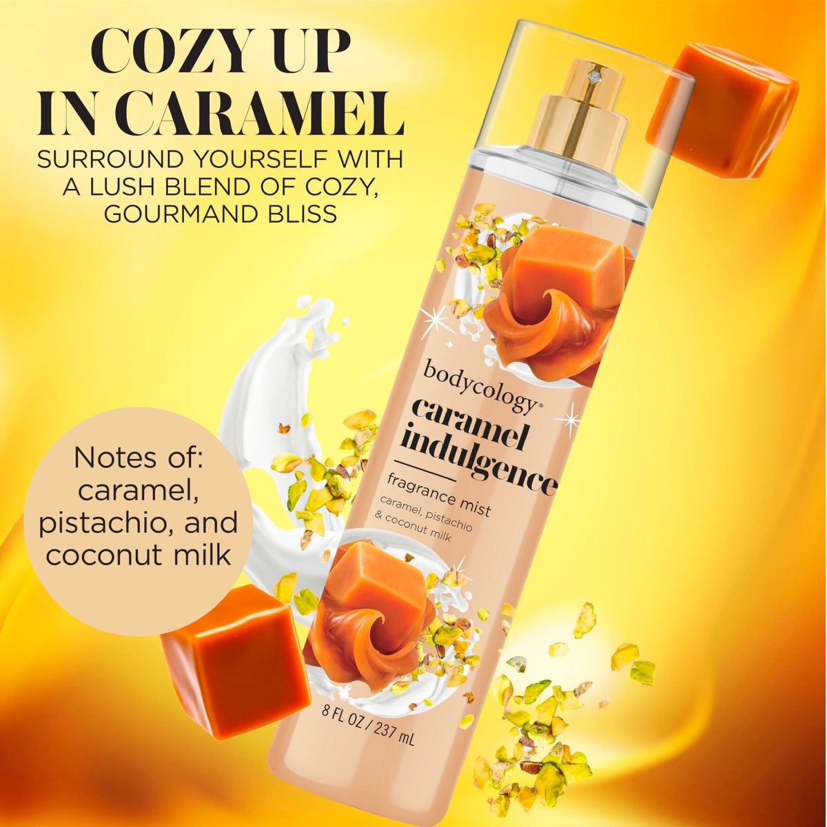 Bodycology Long-Lasting Fragrance Body Mist, Caramel Indulgence, 8 fl oz - görsel 7