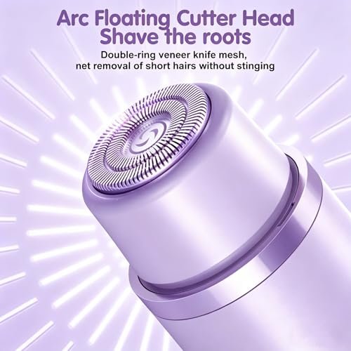 RtLvio 2-in-1 Dual Head Bikini Trimmer for Women - Cordless & Waterproof Electric Bikini Shaver & Body Shaver, Painless Hair Removal with Silky Glow Finish (Purple) Avelisse
