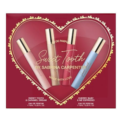 Sweet Tooth By Sabrina Carpenter for Woman 4 Piece Set - Eau de Parfum Travel Sprays (4 x 10ml/0.33 oz) Avelisse