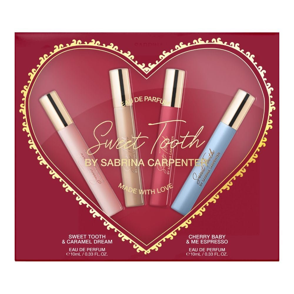 Sweet Tooth By Sabrina Carpenter for Woman 4 Piece Set - Eau de Parfum Travel Sprays (4 x 10ml/0.33 oz) Avelisse