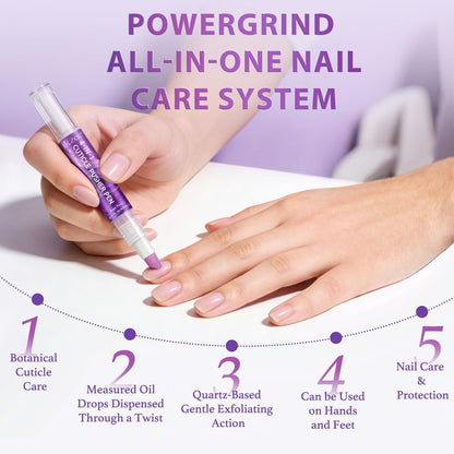 4-in-1 Cuticle Pusher & Oil Pen with Natural Oils – Moisturize, Strengthen & Brighten Nails (Purple, 0.12 Fl Oz) Avelisse