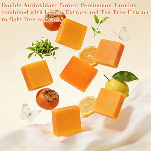 forvirness 6 PCS Persimmon Soap Bar for Body Odor Control - Natural Deodorant Body Bar Soap for Old People Smell - Odor Wash Soap with Japanese Persimmon Extract Avelisse