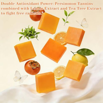 forvirness 6 PCS Persimmon Soap Bar for Body Odor Control - Natural Deodorant Body Bar Soap for Old People Smell - Odor Wash Soap with Japanese Persimmon Extract Avelisse