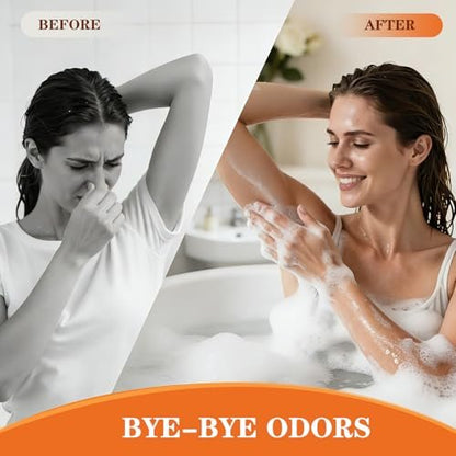 forvirness 6 PCS Persimmon Soap Bar for Body Odor Control - Natural Deodorant Body Bar Soap for Old People Smell - Odor Wash Soap with Japanese Persimmon Extract Avelisse