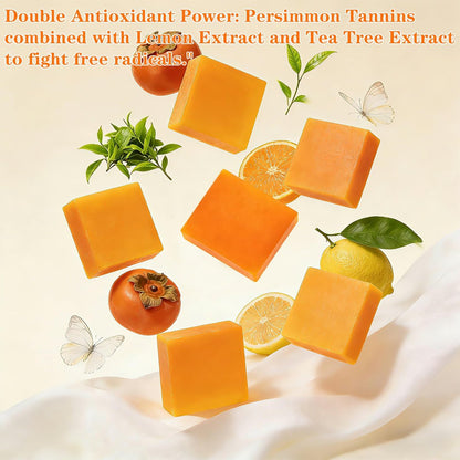 forvirness 6 PCS Persimmon Soap Bar for Body Odor Control - Natural Deodorant Body Bar Soap for Old People Smell - Odor Wash Soap with Japanese Persimmon Extract Avelisse