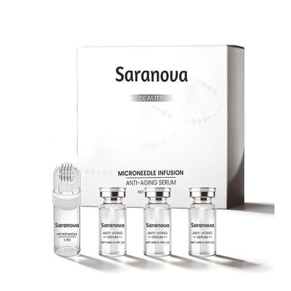 Saranova Micro Infusion System for Face - Moisturizing Serum & Stamp Kit for Hydrated, Smooth Skin (1-Month Supply) Avelisse