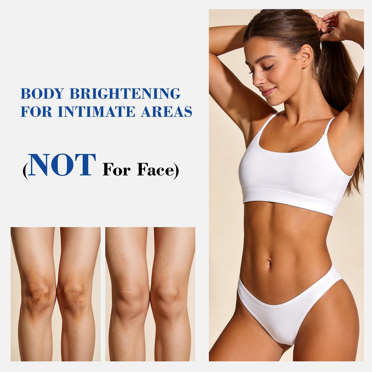 MyTend Skin Bleaching Cream - Intimate Area Lightening Cream for Inner Thighs, Bikini Line, Underarms, Elbows & Knees - Hydrating Whitening Body Cream - 1.7 Fl Oz Avelisse