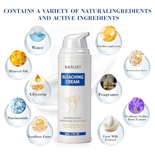 MyTend Skin Bleaching Cream - Intimate Area Lightening Cream for Inner Thighs, Bikini Line, Underarms, Elbows & Knees - Hydrating Whitening Body Cream - 1.7 Fl Oz Avelisse