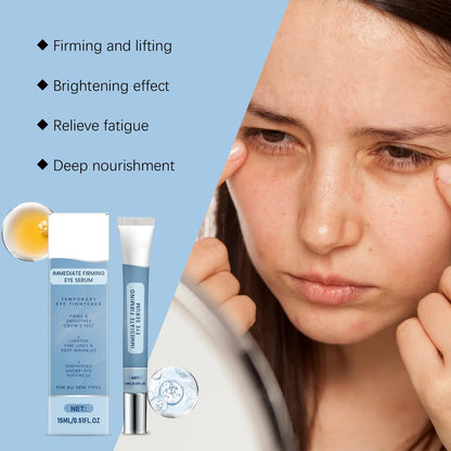Instant Firming Eye Serum – Anti-Aging Under Eye Cream for Bags, Dark Circles, Puffiness & Wrinkles – Visibly Reduces Fine Lines & Crow's Feet with Wrinkle Filler Formula