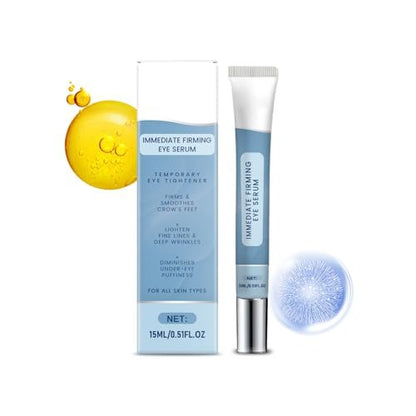 Instant Firming Eye Serum – Anti-Aging Under Eye Cream for Bags, Dark Circles, Puffiness & Wrinkles – Visibly Reduces Fine Lines & Crow's Feet with Wrinkle Filler Formula