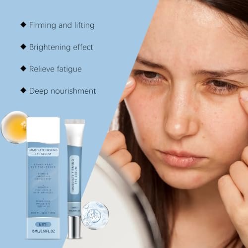 Instant Firming Eye Serum – Anti-Aging Under Eye Cream for Bags, Dark Circles, Puffiness & Wrinkles – Visibly Reduces Fine Lines & Crow's Feet with Wrinkle Filler Formula - görsel 8