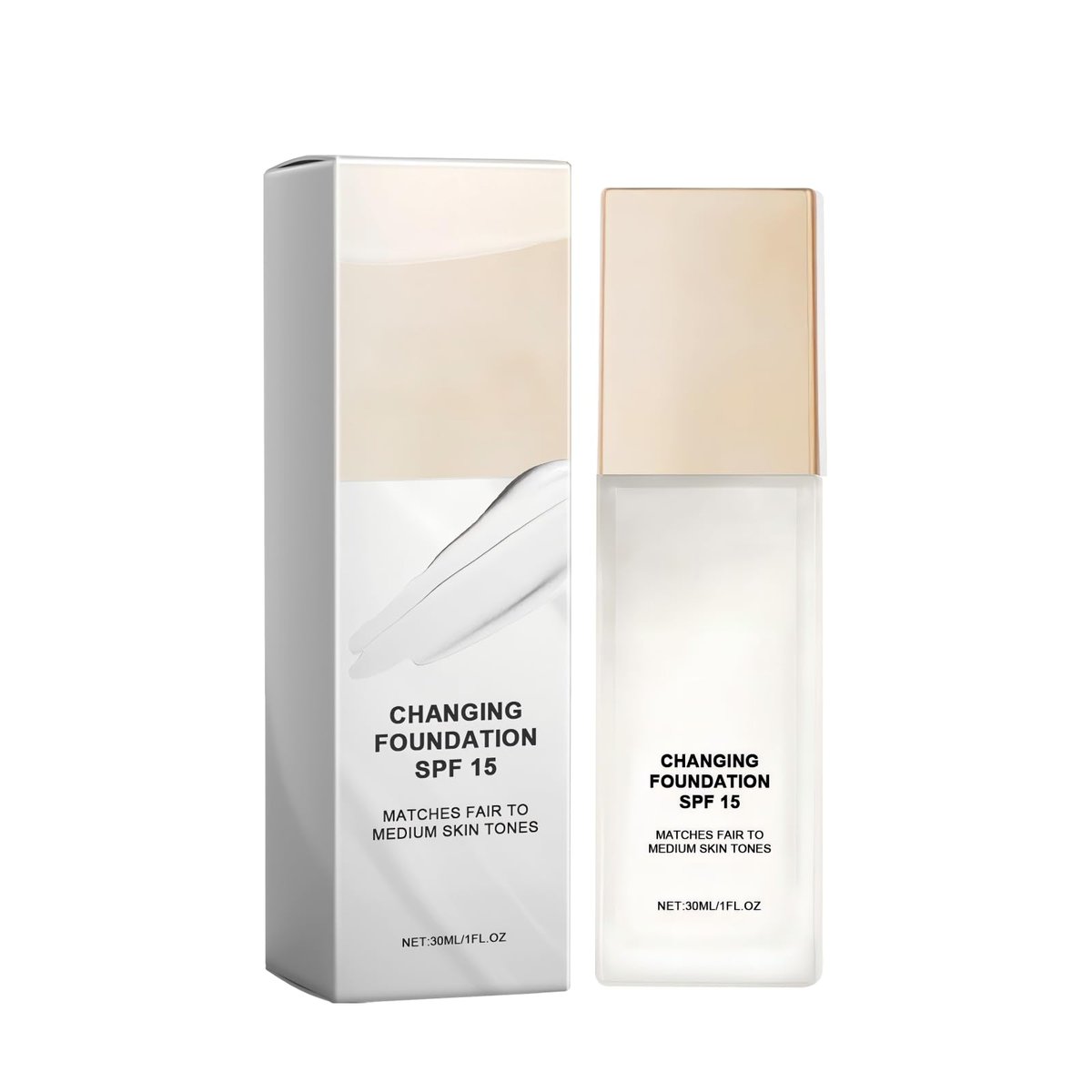Iuxe 4-in-1 Foundation for Mature Skin – Longwear Full Coverage, Hydrating & Waterproof (1 Fl Oz) Avelisse