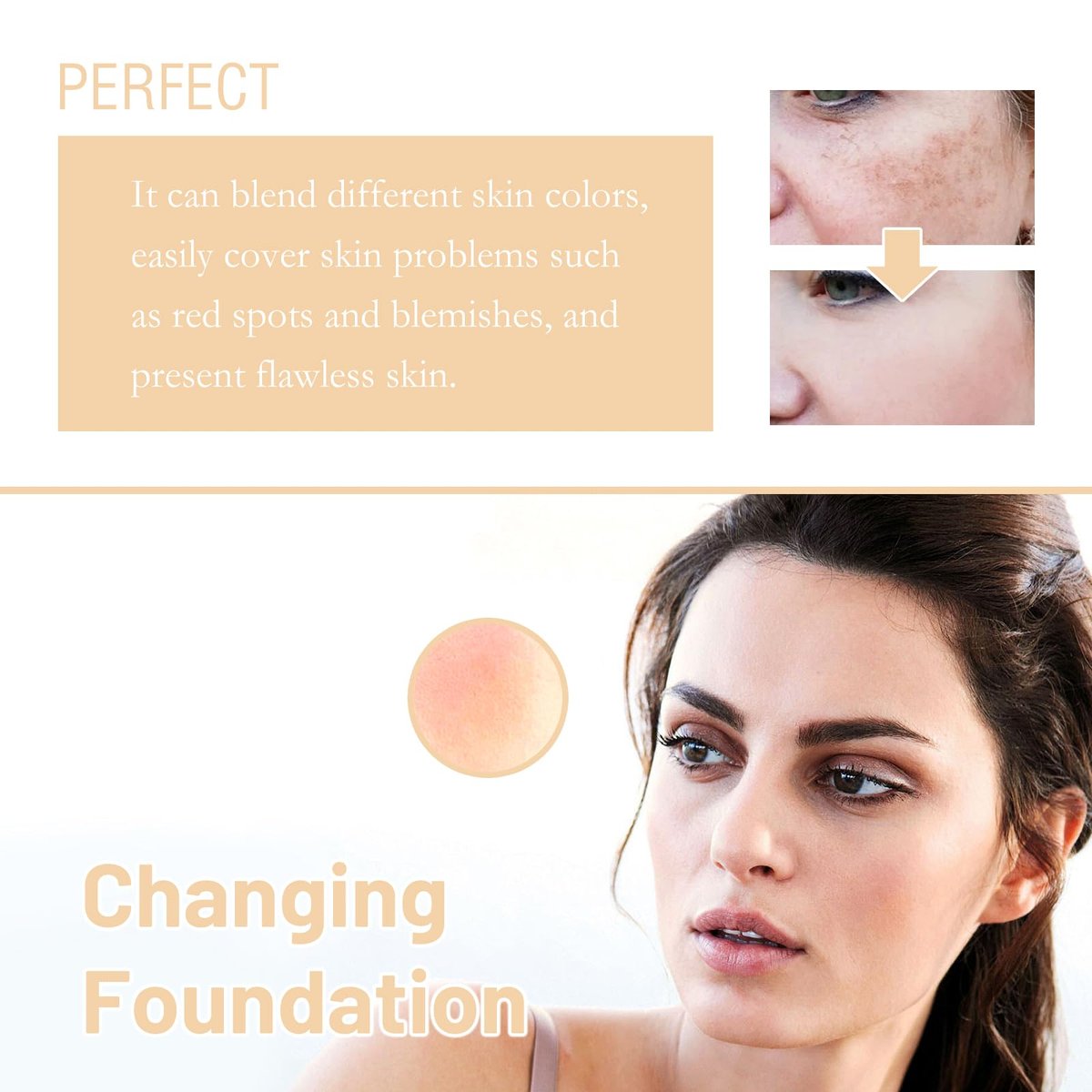 Iuxe 4-in-1 Foundation for Mature Skin – Longwear Full Coverage, Hydrating & Waterproof (1 Fl Oz) Avelisse
