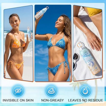 Mineral Sunscreen Spray SPF 50, Zinc Oxide Sunscreen Spray for Face & Body, Broad-Spectrum UVA/UVB Protection, Lightweight, Water-Resistant, Non-Greasy, 6.76 Fl Oz