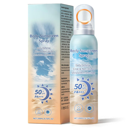 Mineral Sunscreen Spray SPF 50, Zinc Oxide Sunscreen Spray for Face & Body, Broad-Spectrum UVA/UVB Protection, Lightweight, Water-Resistant, Non-Greasy, 6.76 Fl Oz