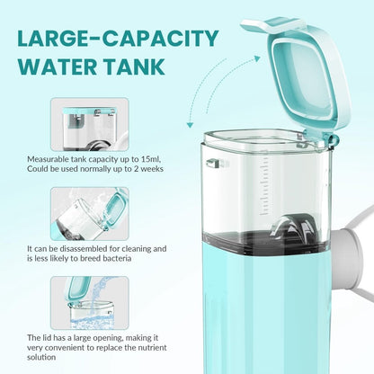 2-in-1 Nano Face & Eye Mister, USB Rechargeable Cool Mist Sprayer for Eyelash Extensions, Makeup Setting & Skin Hydration – Portable Handheld with Visual Water Tank